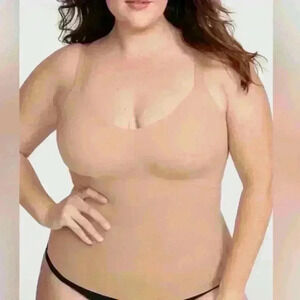 Honeylove Liftwear cami in sand, size 2X, shapewear, plus-size, slimming